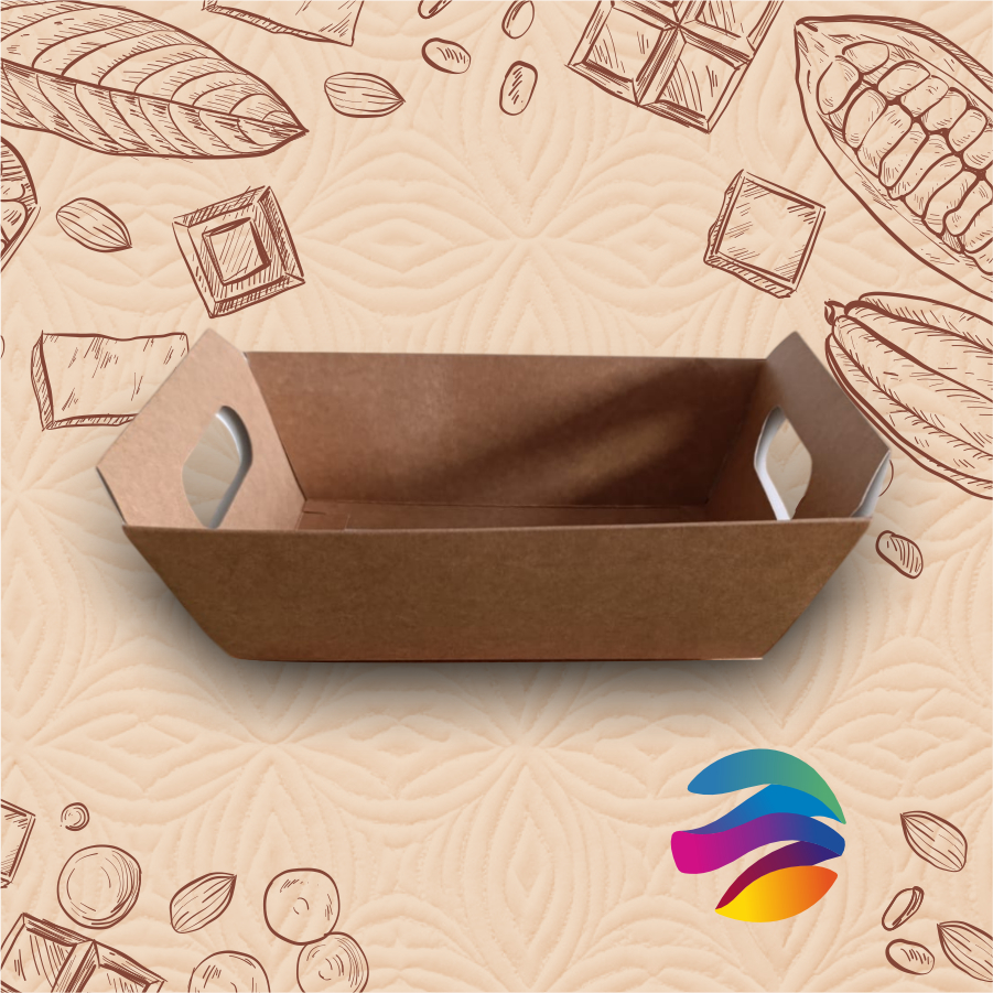 CESTA PAPEL KRAFT, G - Páscoa; Cesta de Chocolate; Café da manhã- CX008