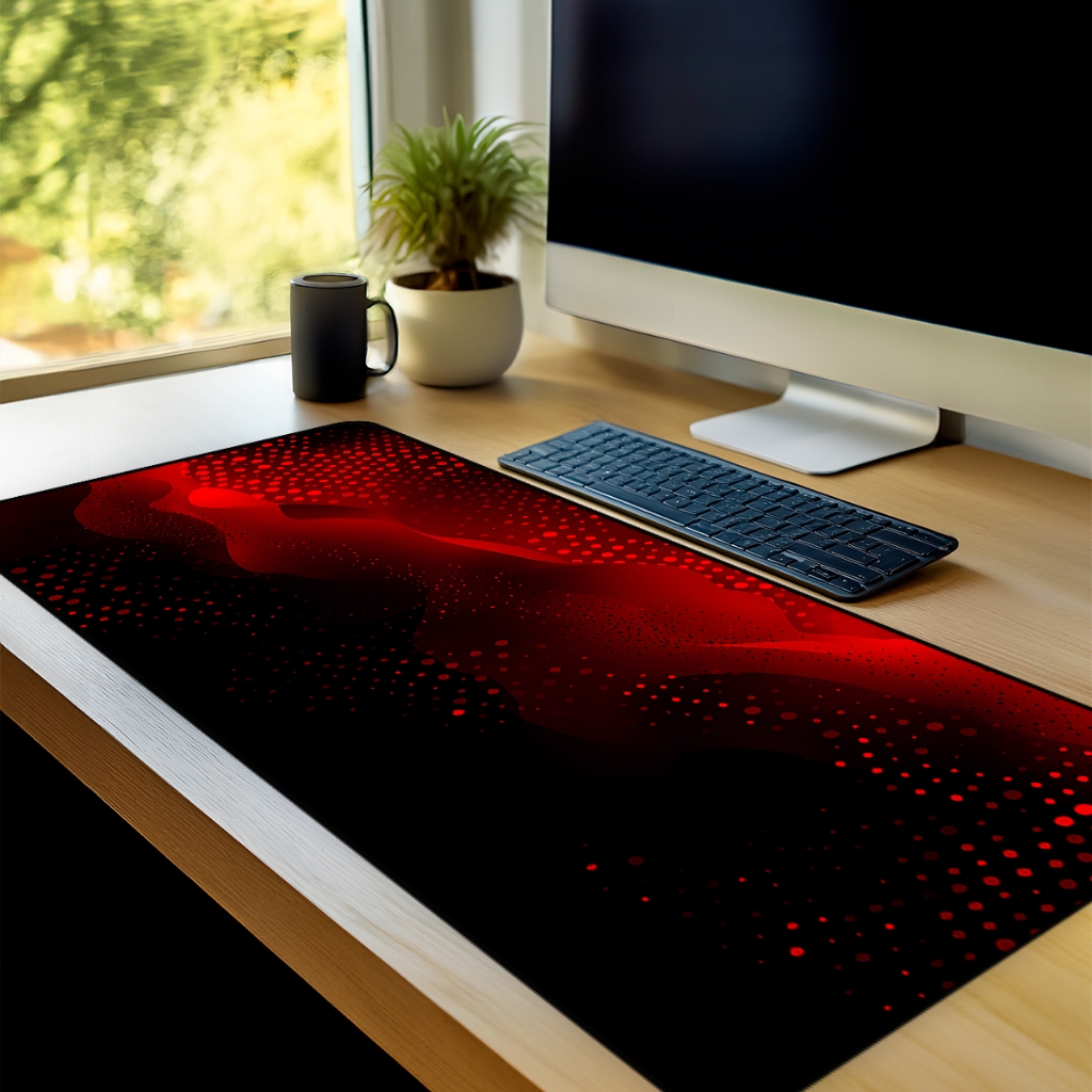 Mouse Pad Gamer Red Antiderrapante Grande 70x35 80x35 90x40 90x50 cm Borda Costurada em Oferta na Shopee