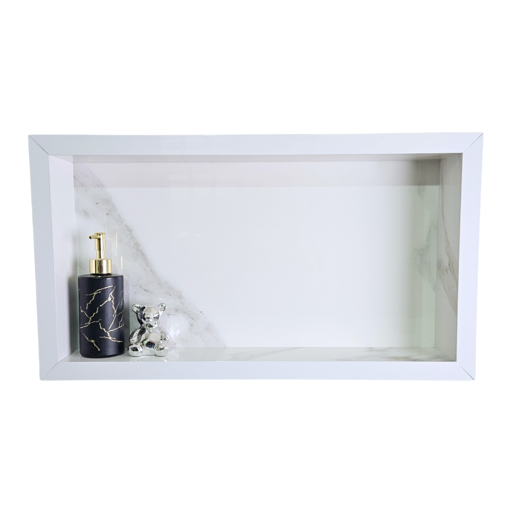 Kit Nicho + Papeleira Carrara Porcelanato Envio Imediato