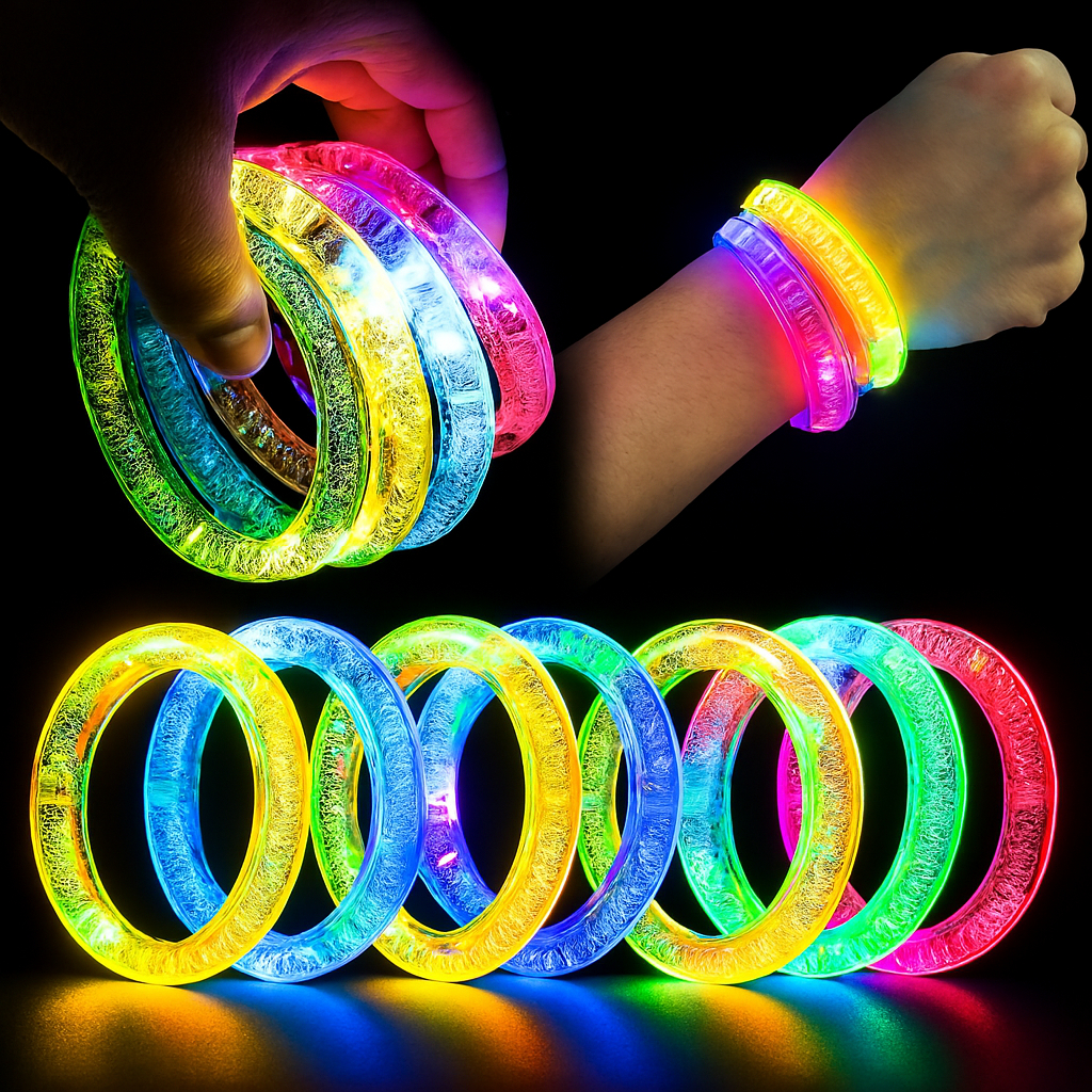 Kit 40 Pulseira Led Neon Coloridas Festa Aniversário Rave Balada em Oferta na Shopee