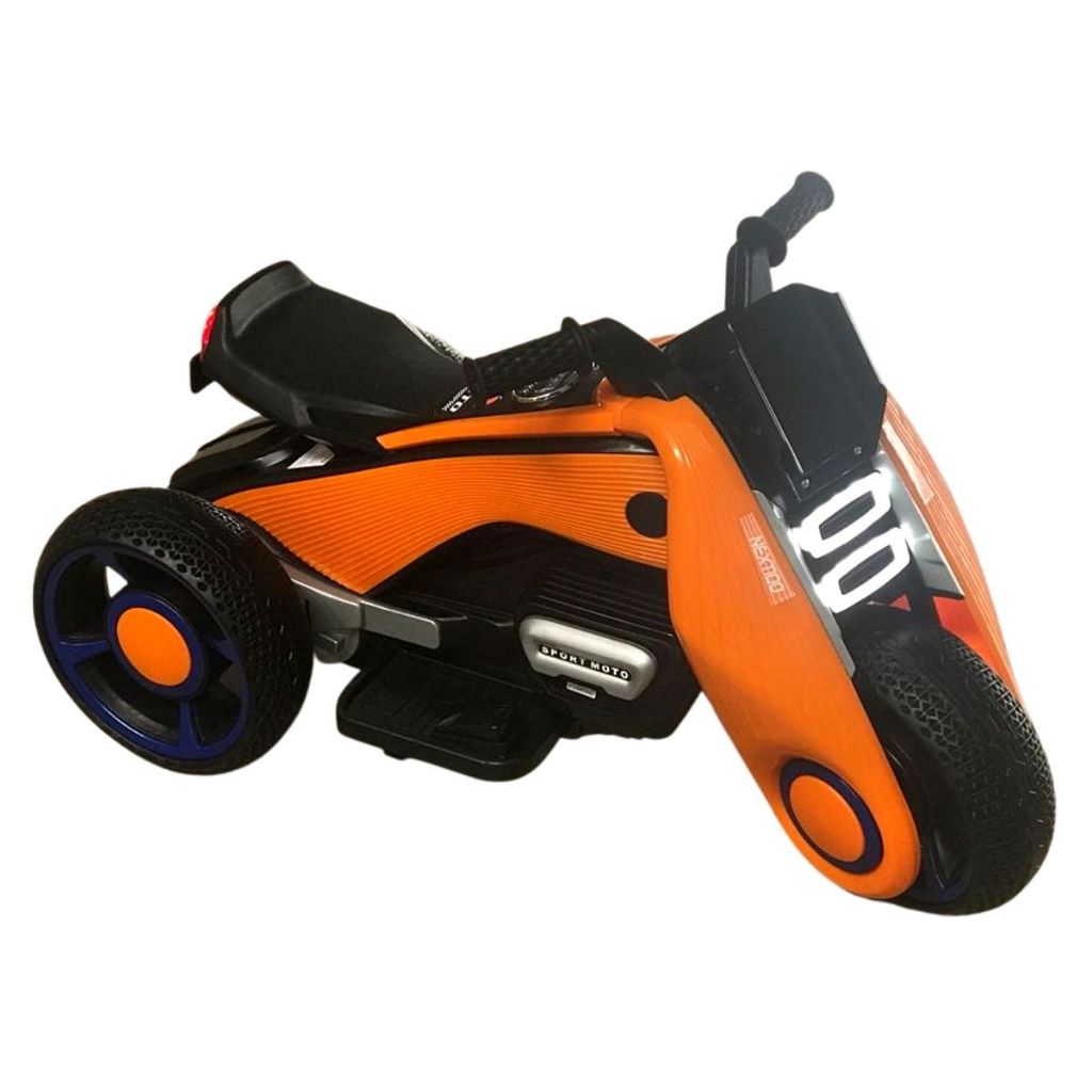 Mini Moto Elétrica Infantil 6V, Importway, com Luzes e Som, Laranja