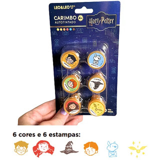 CARIMBO AUTOTINTADO DECORADO HARRY POTTER - BLISTER C/ 6 UND - LEO&LEO