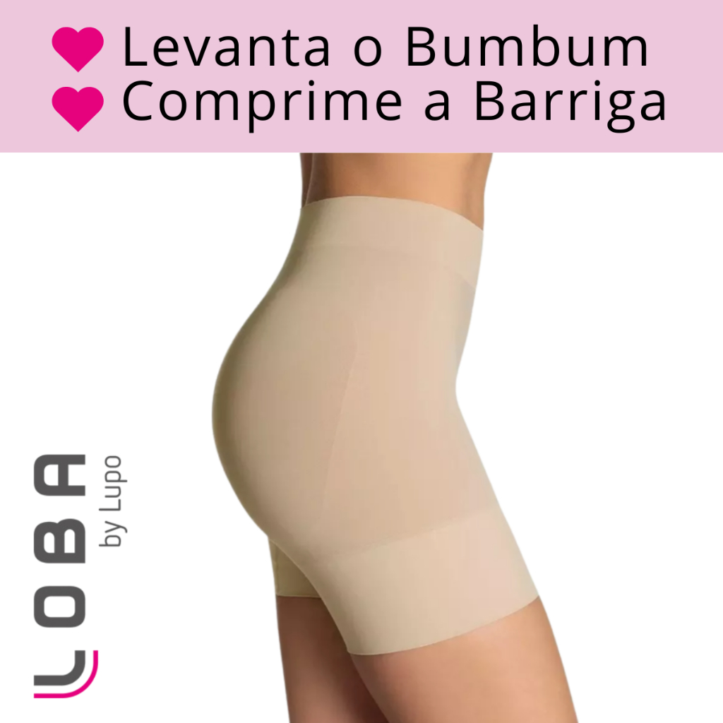 Short Modelador Skin Lupo Com Elastano Loba Alta Compressão Levanta Bumbum - Women Clothes