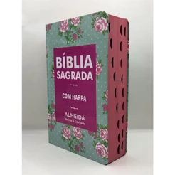 Bíblia Sagrada Tamanho Médio 12,5x19 cm Com Harpa palavras de Jesus em vermelho