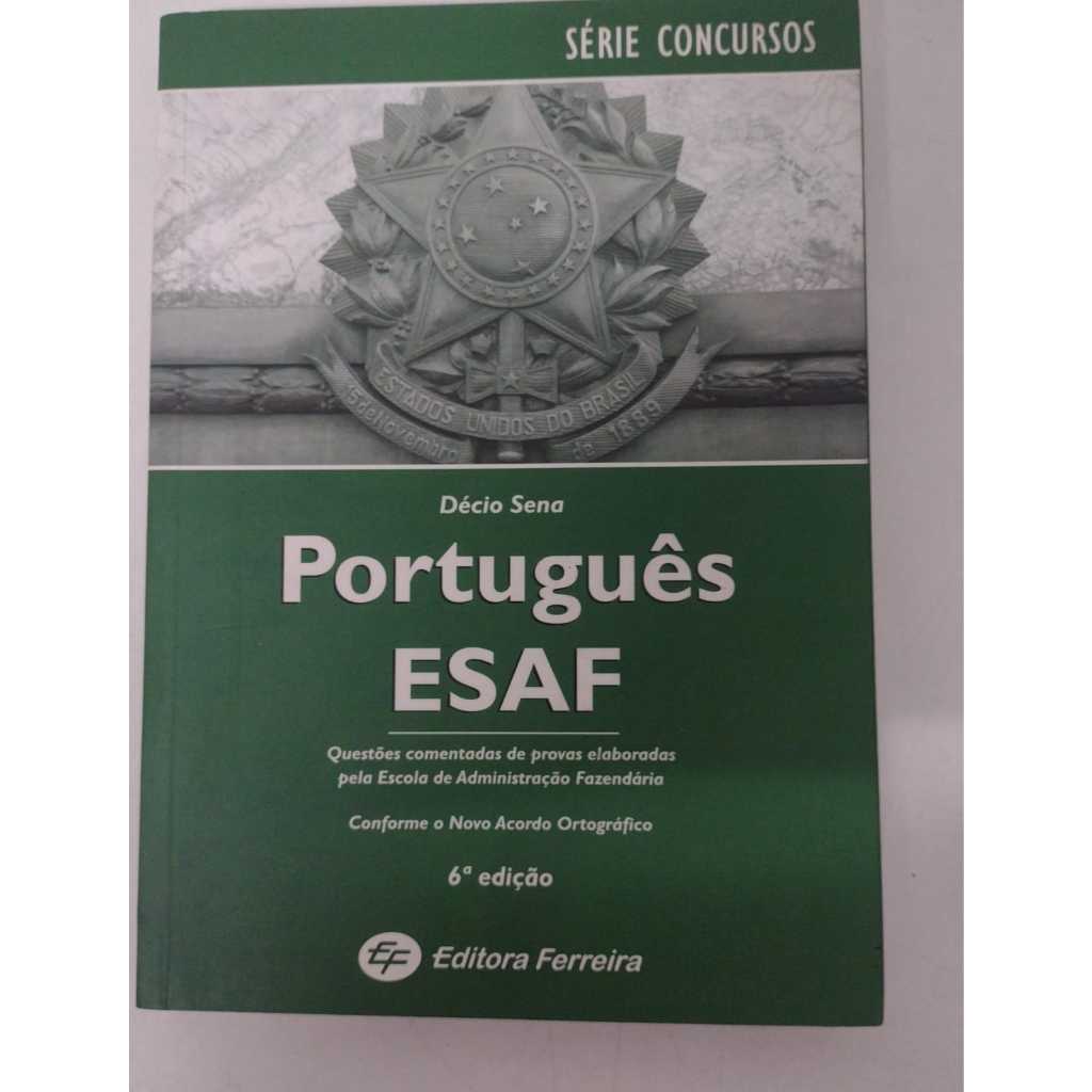 LIVRO Série Concursos Português ESAF - Autor: Décio Sena - Editora: Ferreira - V7487