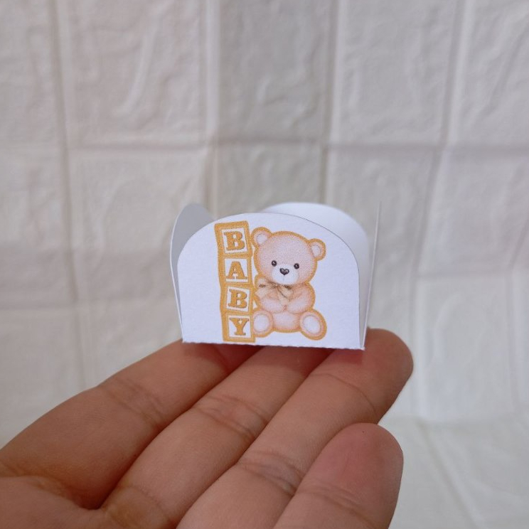 Forminha para doces Brigadeiro Personalizada  Chá Revelação - Forminha para Docinhos Chá Revelação