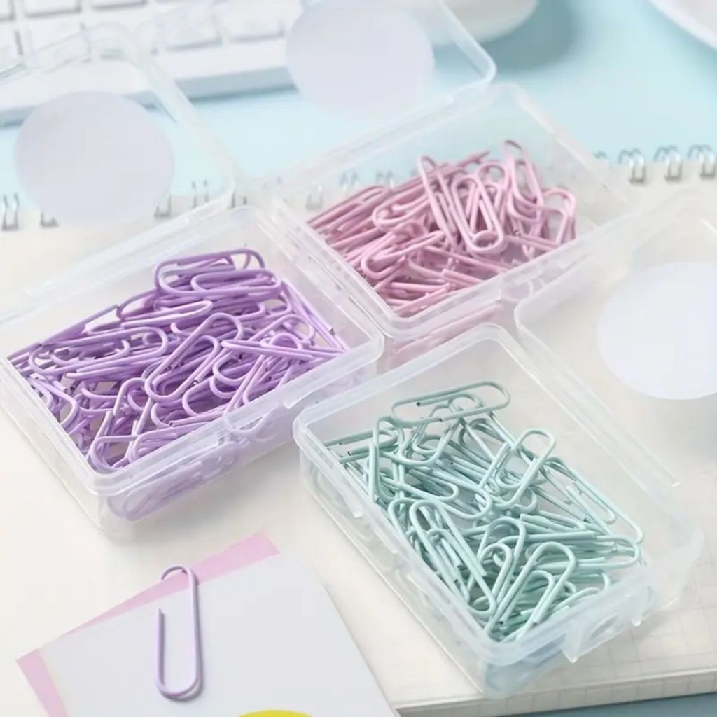 Conjunto de 20 Mini Clips de Papel Metálicos Candy Colors 50mm Fofo Pequeno Escritório Escolar Folha em Oferta na Shopee