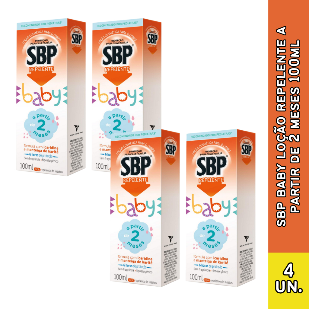 Sbp Repelente Baby A Partir De 2 Meses Hipoalergênico Escolha a Quantidade 100ml