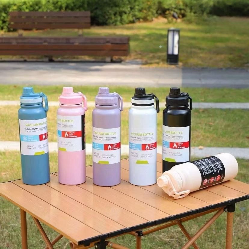 Garrafa Térmica  800ML De Aço Inoxidável C/ Isolamento Térmico A Vácuo Portátil Esportivo em Oferta na Shopee