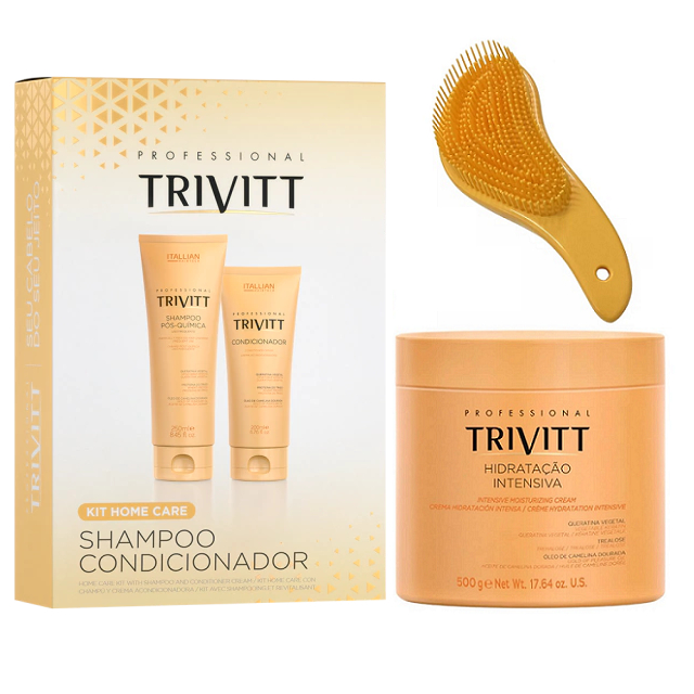 Kit Home Care Sha + Condicionador Trivitt Itallian + Mascara.NF