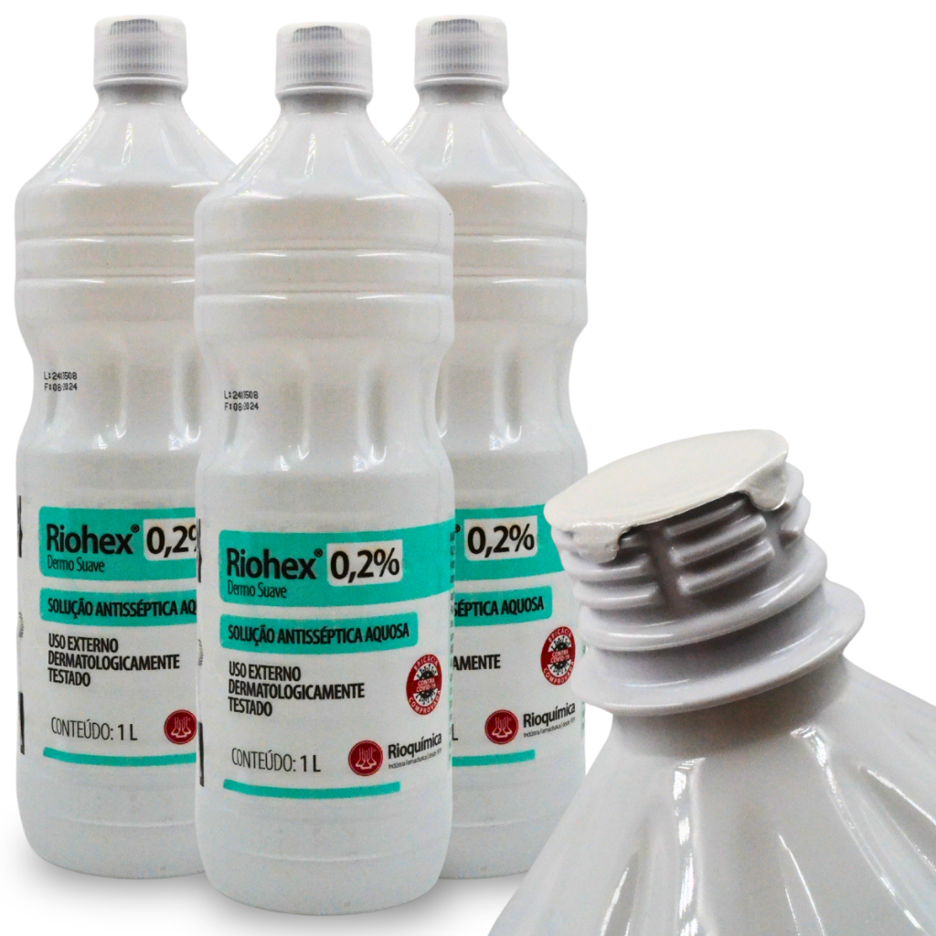 Clorexidina Riohex 0,2% Antisséptico para Higienização da Pele com Feridas Sem Álcool - Rioquímica em Oferta na Shopee