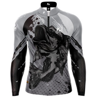 Camiseta Camisa Blusa Pesca Tucunare Sombra Com Zíper Proteção Uv50+ em Oferta na Shopee