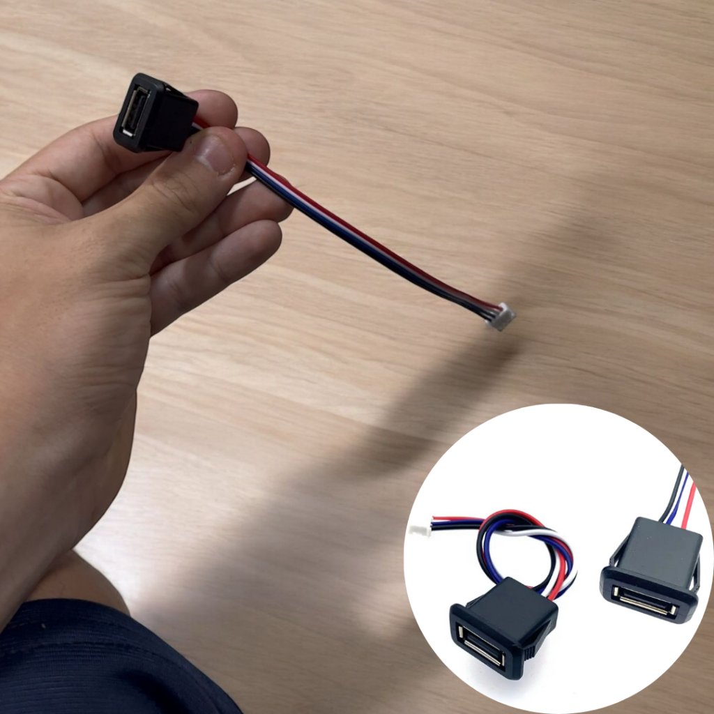 Conector USB A para Projetos Eletrônicos DIY PH 2.0 4P 15cm de Comprimento