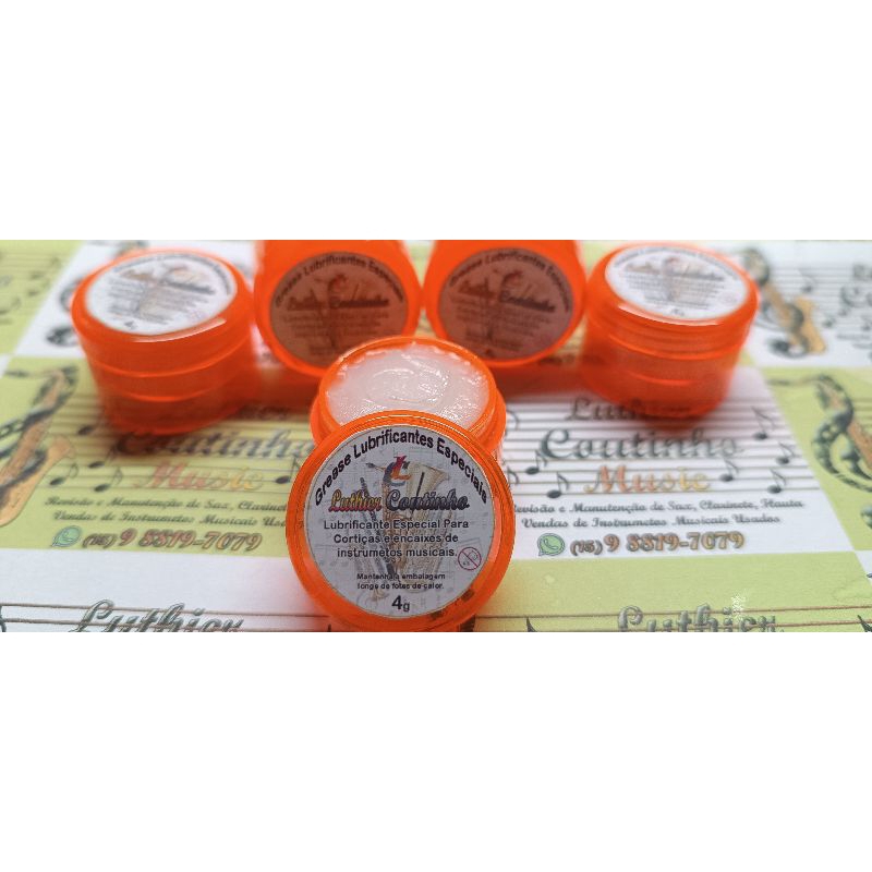 kit 3 Grease Graxa Lubrificante para Cortiças e Pompas 4g Pote pequeno