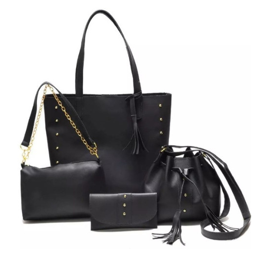 Kit 4 Bolsas Femininas Sacola Bag Femininas Tiracolo Bolsas Femininas Meninas Kit Com 4 Unidades Transversal Carteira