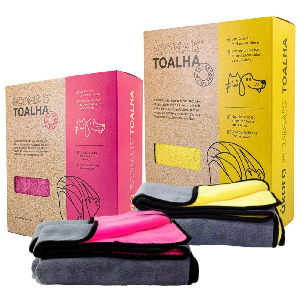 Toalha Ecomais Secagem Rápida – Cabelos e Pets | Alta Absorção e Conforto em Oferta na Shopee