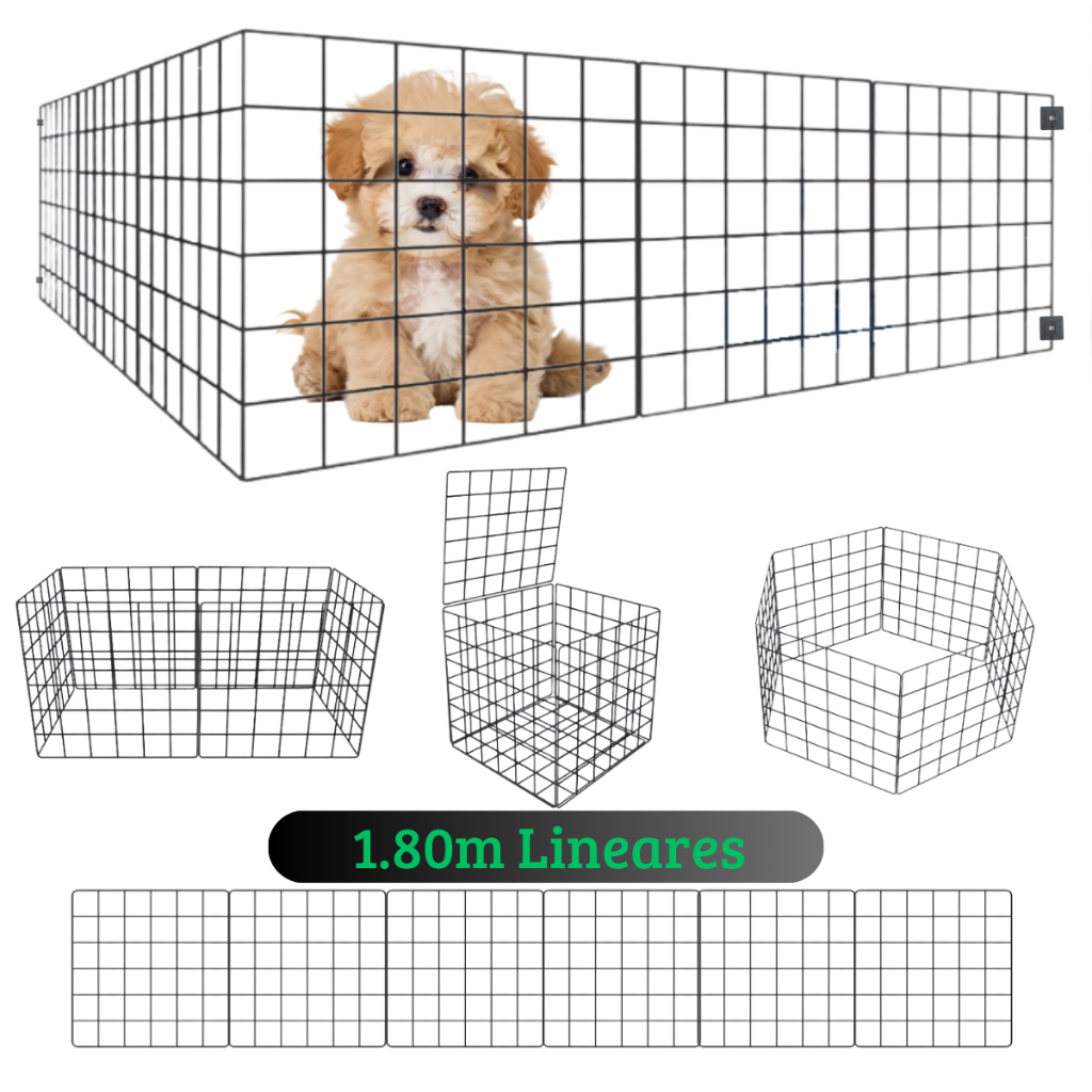 Cercadinho Para Cachorro Cercado Pet 1.80M x 30Cm Tela Grade Cerca Para Filhote