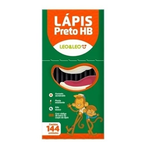 Lápis Preto Caixa Com 144 Unidades Leoeleo em Oferta na Shopee