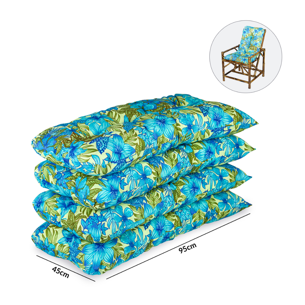 Kit com 04 Almofadas Retangulares StorySeller para Pallet e Jardim 95x45 Macias e Confortáveis