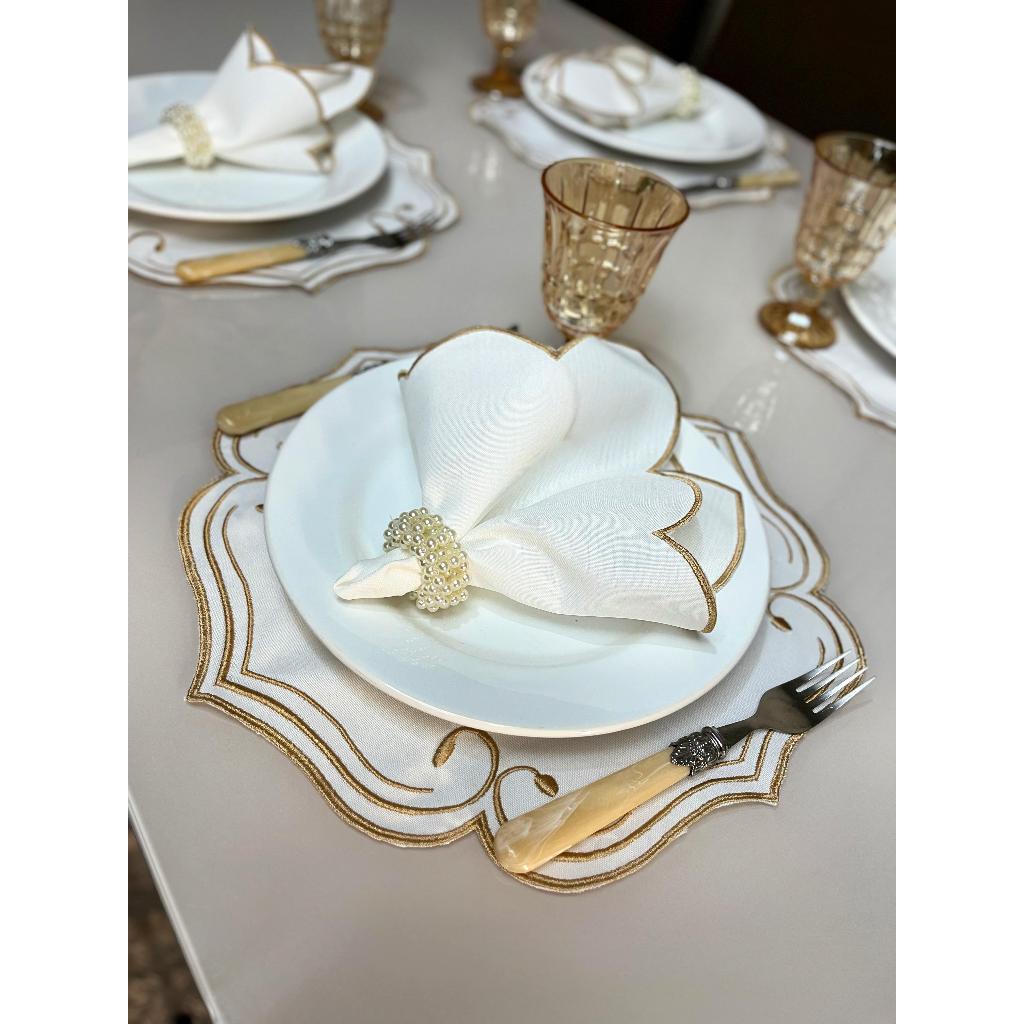 Jogo Americano Bordado 16 Peças 8 Lugares Souplat Mesa Posta Supla em Oferta na Shopee