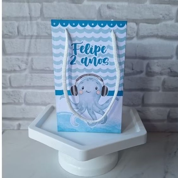 ENVIO RAPIDO Kit 10 a 30 Sacolinhas Surpresa Personalizada Fundo do Mar Menino Lembrancinhas Festa infantil Aniversário