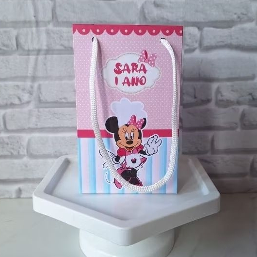 ENVIO RAPIDO Kit 10  30 SacolinhaA Surpresa Personalizada Minnie Confeiteira Lembrancinhas Festa Infantil Aniversário