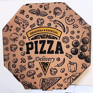 CAIXA DE PIZZA 35 cm PARDA ( 25 unidades ) TWO COLLOR , LAMINADA (LEIA A DESCRIÇÃO)