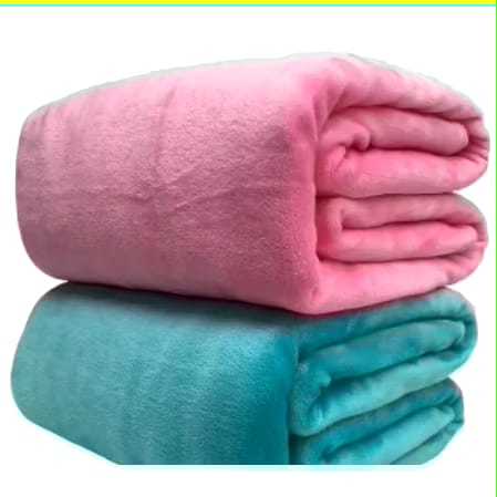 KIT 2 Cobertor Manta Lisas Casal Microfibra 1,80 x 2,00 Mantinha - Queima de Estoque