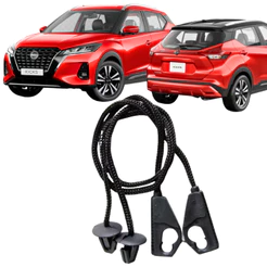 Par Corda Cordão Alça Bagagito Tampão Traseiro Porta Malas Nissan Kicks 2017 até 2024