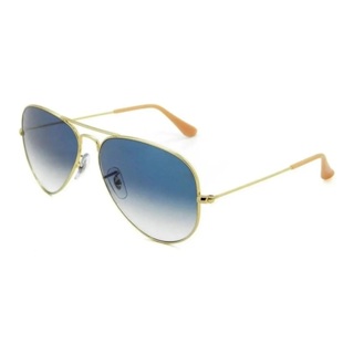 Óculos de Sol Original Dourado/Azul Aviador Degrade Lentes Cristal Antirriscos Proteção Uv400 em Oferta na Shopee