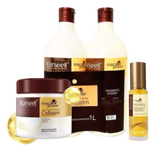 Kit Máscara Karseell 500g + 1 Shampoo 1l + 1 Condicionador Karseell 1l + Òleo Karseell 50m...