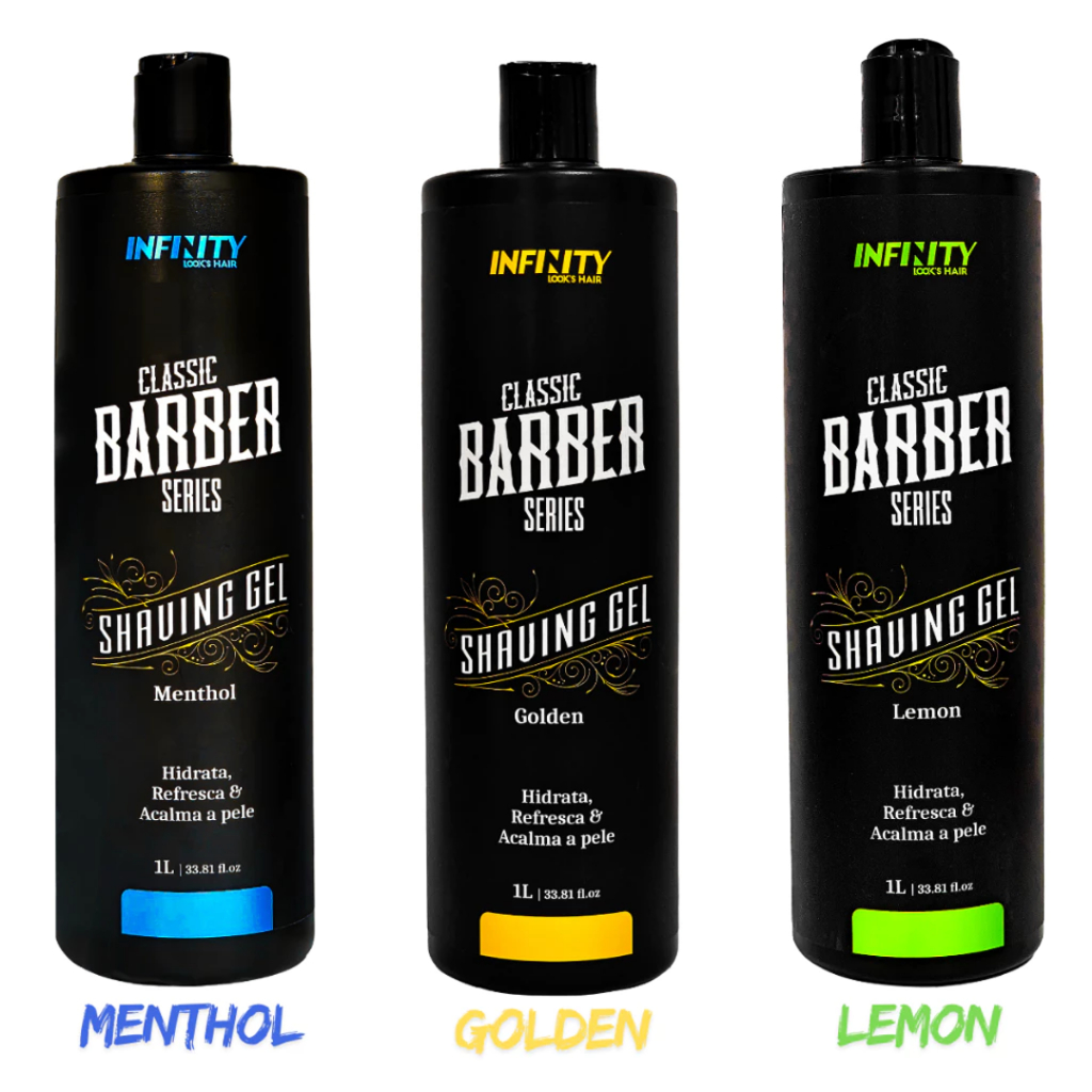 Shaving Gel Menta - Limão - Golden Infinity 1kg | Barbear Profissional Suave e Sem Irritação | Envio Imediato em Oferta na Shopee