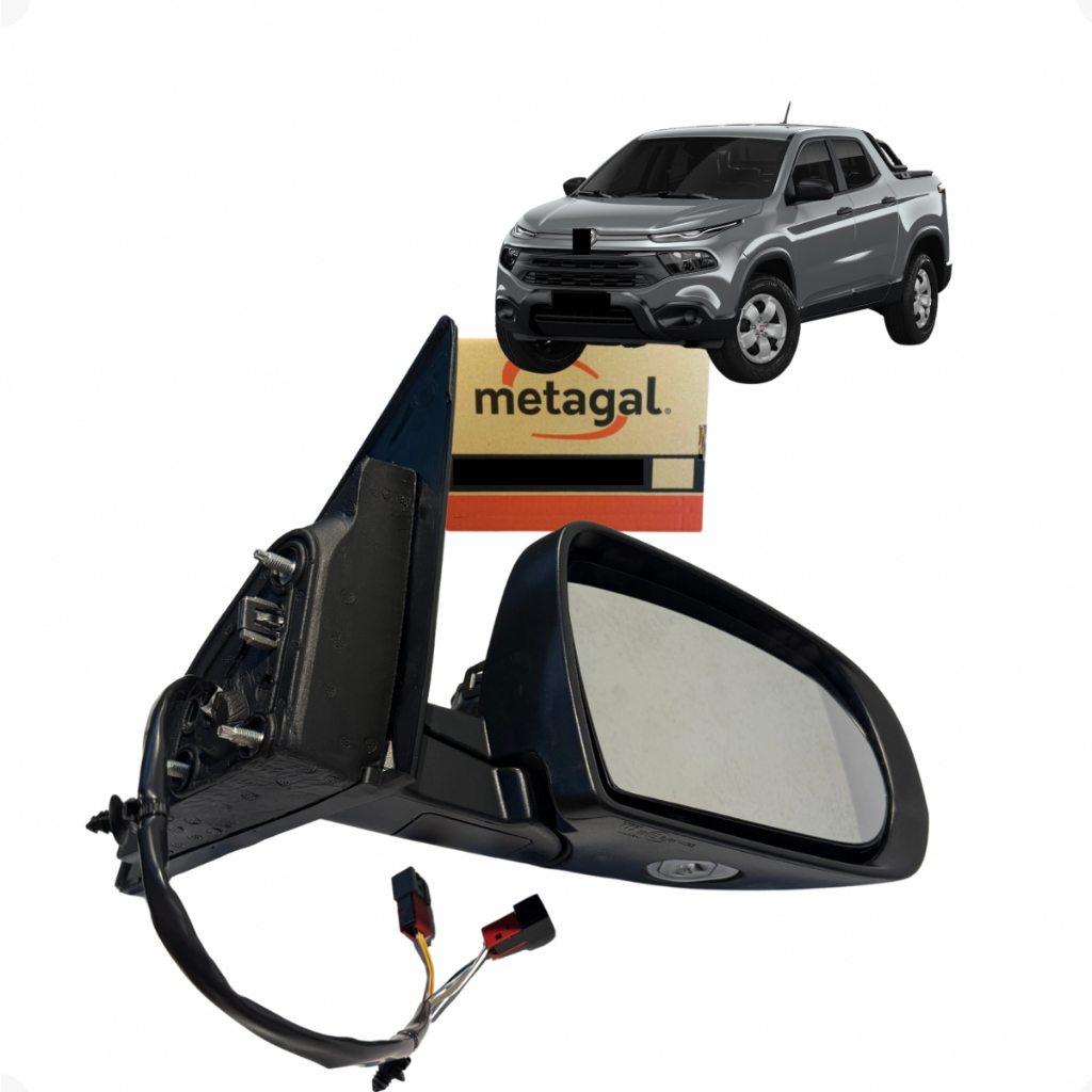 Retrovisor Toro Elétrico Com Pisca Lado Esquerdo Motorista 2016 2017 2018 2019 2020