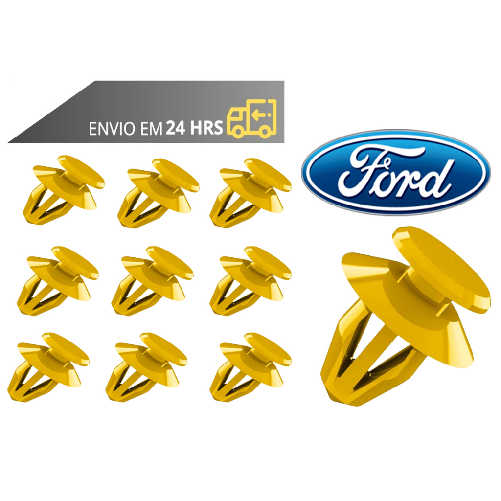 Kit Grampo Presilha Forro da Porta Ford Fiesta Ka Ecosport  Courier em Oferta na Shopee