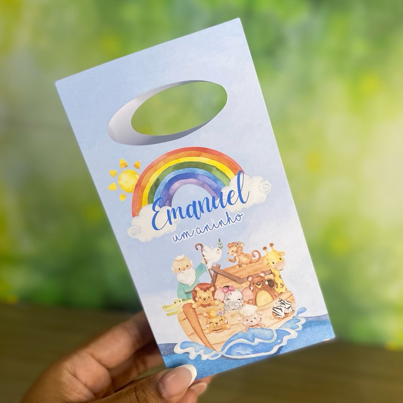 Sacolinha Personalizada Arca de Noé PEGUE E MONTE Lembrancinhas Para Festa Personalizados Sacolinha Surpresa