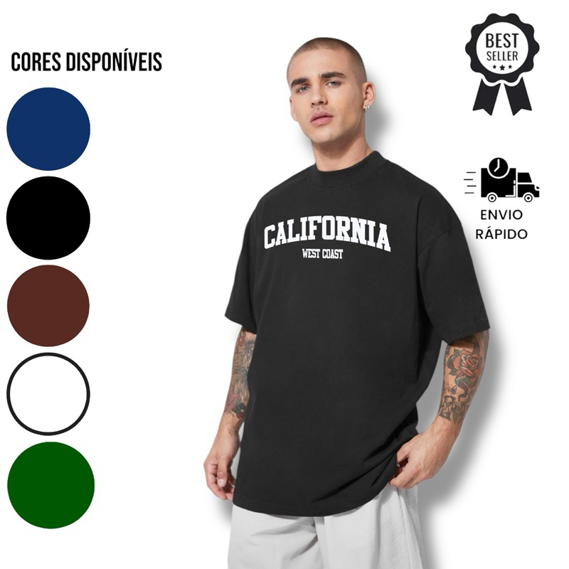 Camiseta Oversized Streetwear Unissex California