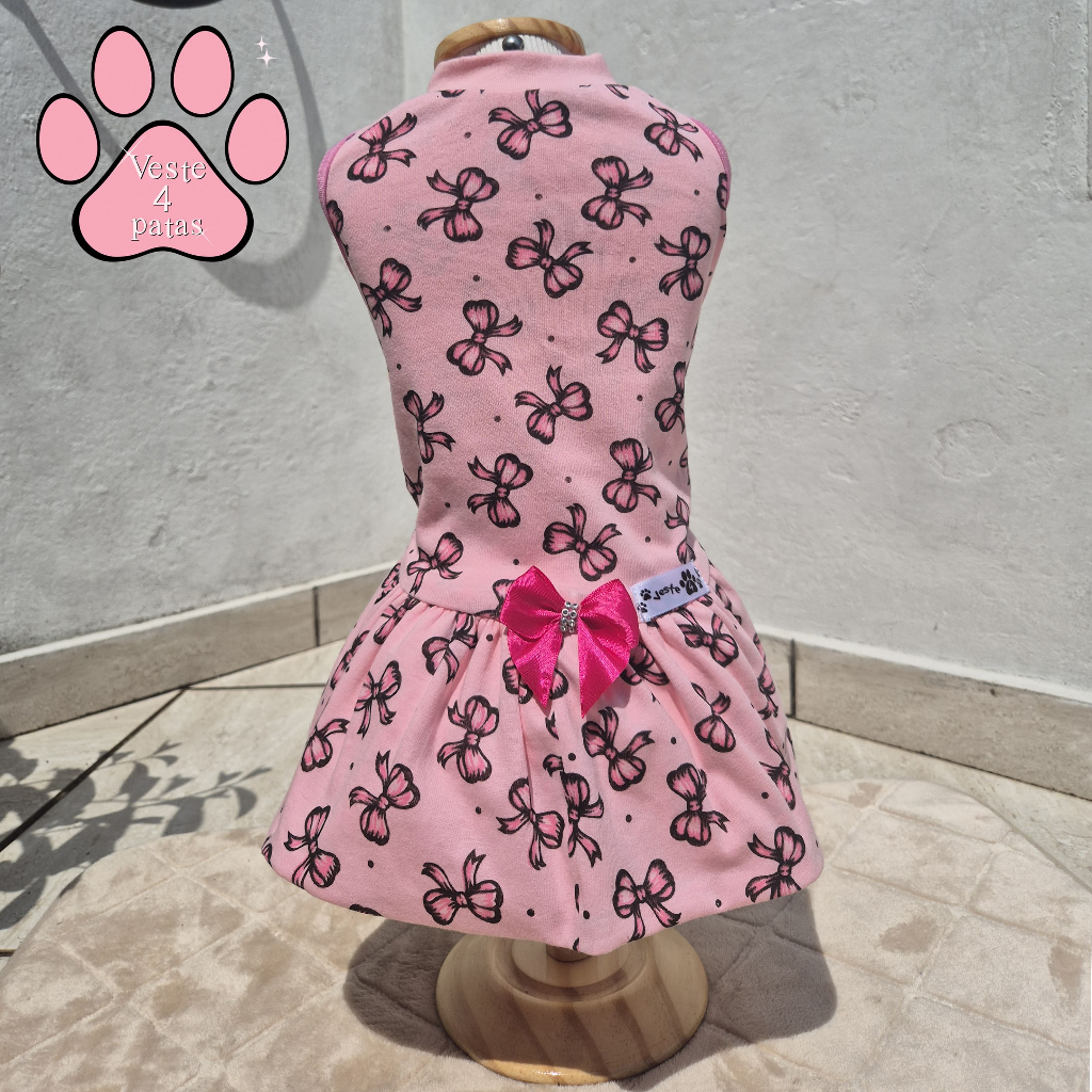 Vestido meia malha para cachorro