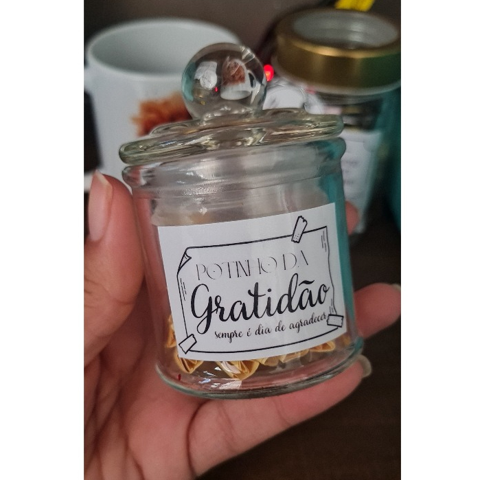 Imagem Potinho de versículos diário, potinho de gratidão, palavras bíblicas, versículos do dia