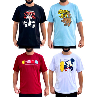 Camiseta masculina t-shirt blusa 100%algodão em Oferta na Shopee