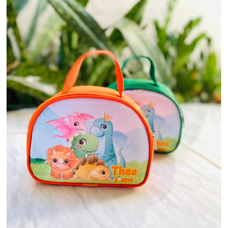 Bolsinha Meia Lua Dinossauro Baby Personalizada -  Lembrancinha de aniversário