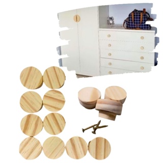 Monte Seu Kit Puxadores de Porta Gaveta Armario Guarda Roupa Madeira Natural Redondo Puxador P3 Boho Chic em Oferta na Shopee