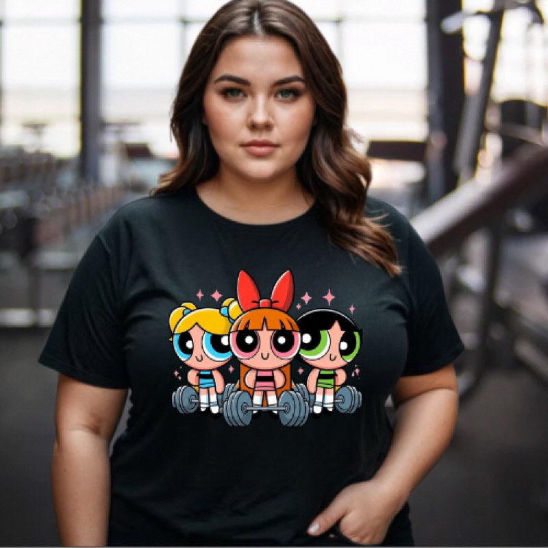 Camiseta T-shirt As meninas super poderosas blusa estampada camisa street treino malhação Academia Algodão