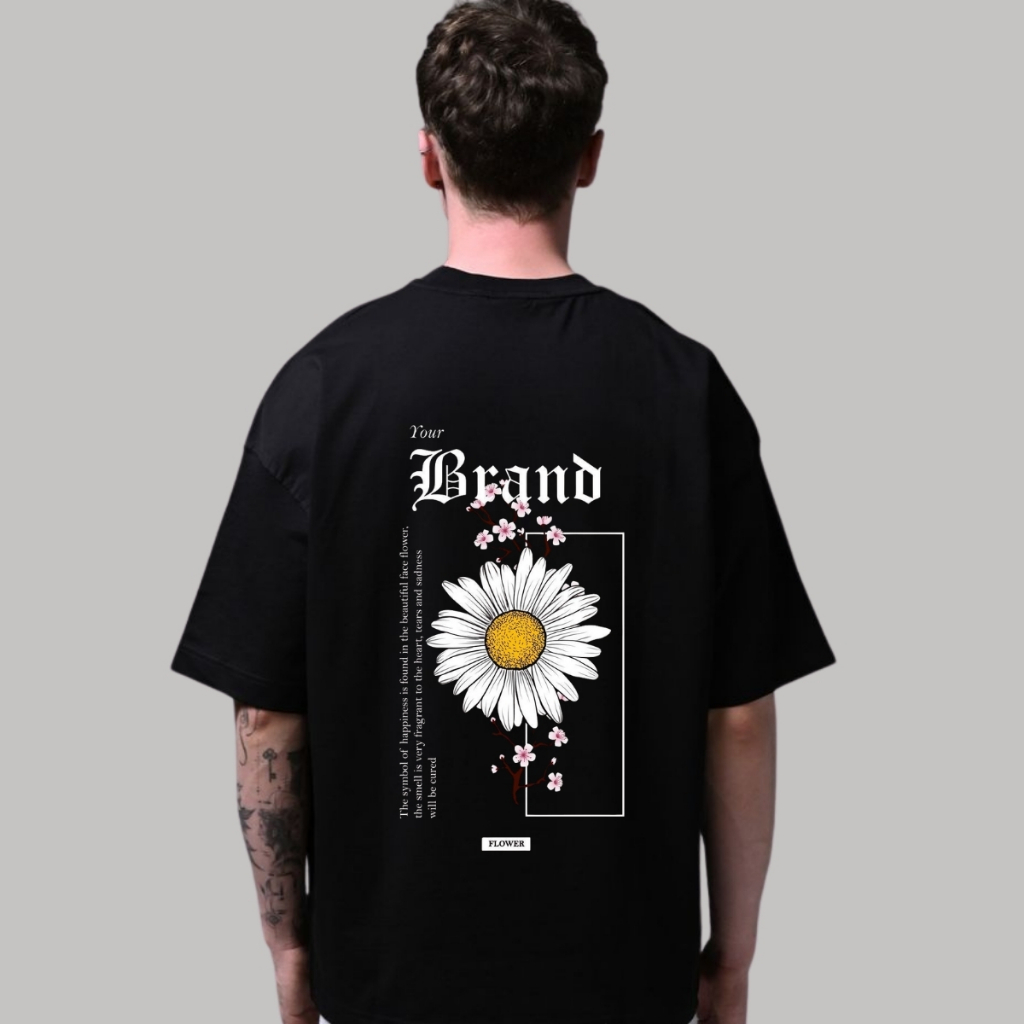 Camiseta Oversize Streetwear Flor Lançamento Novidade Exclusivo