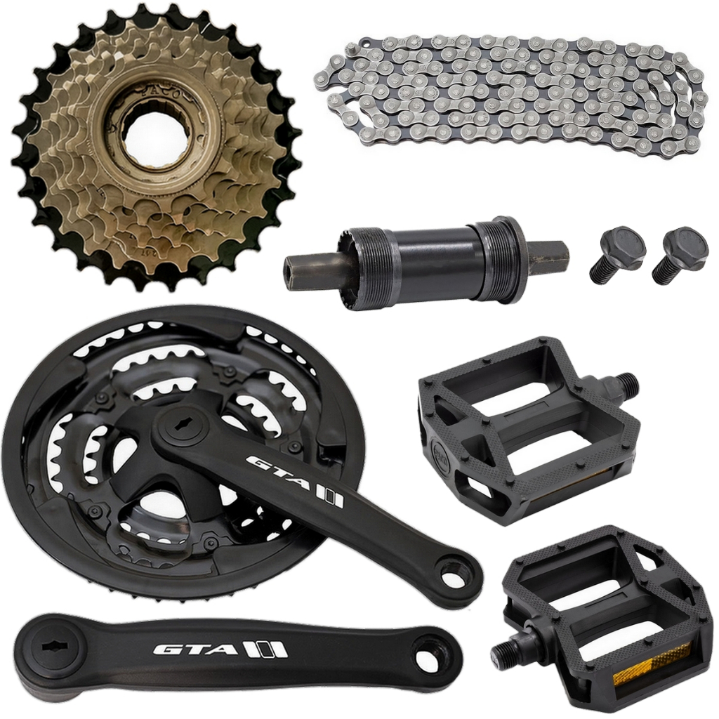 Kit 21v P/ Bicicleta Bike Corrente + Catraca + Coroa Index