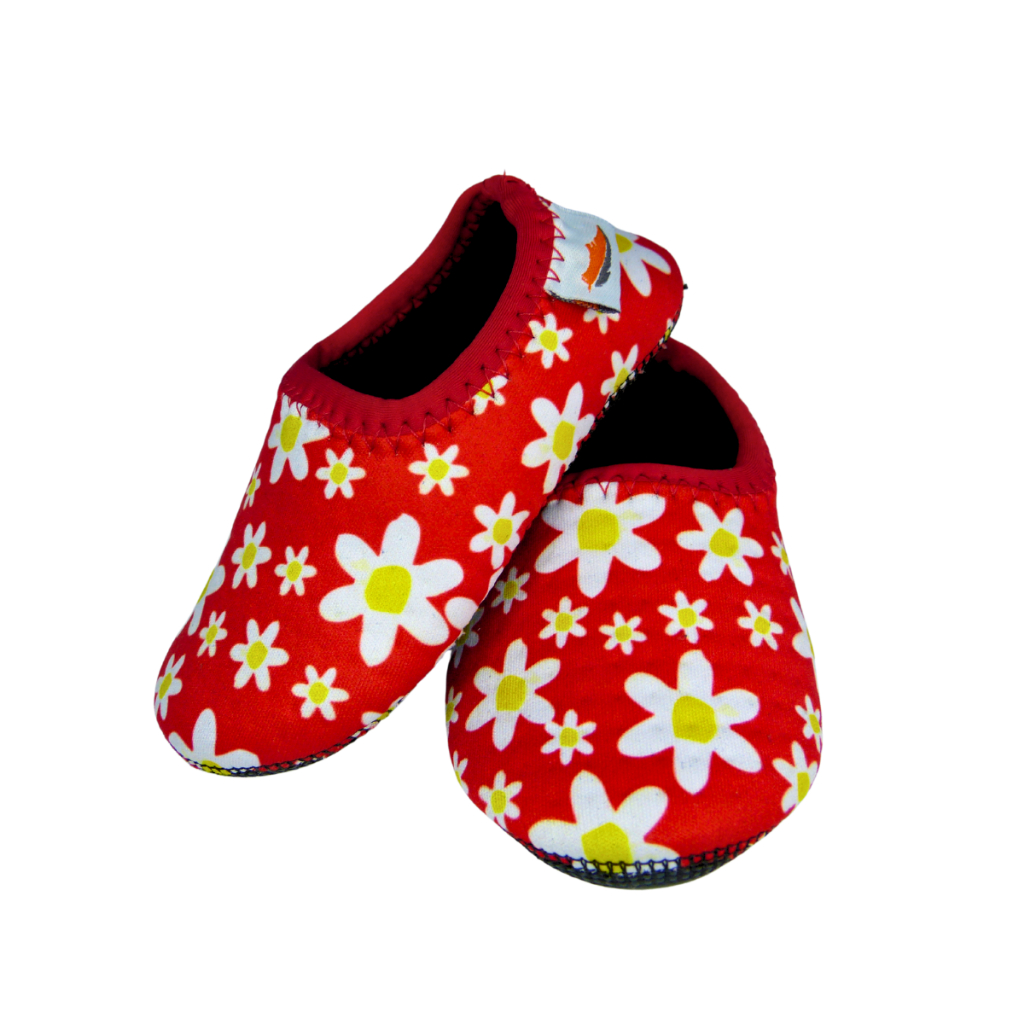 Akino Sapatilha Neoprene Air Original infantil Margaridas vermelho