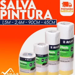 Salva Pintura Plastico Filme Mascaramento Antirespingo Atlas