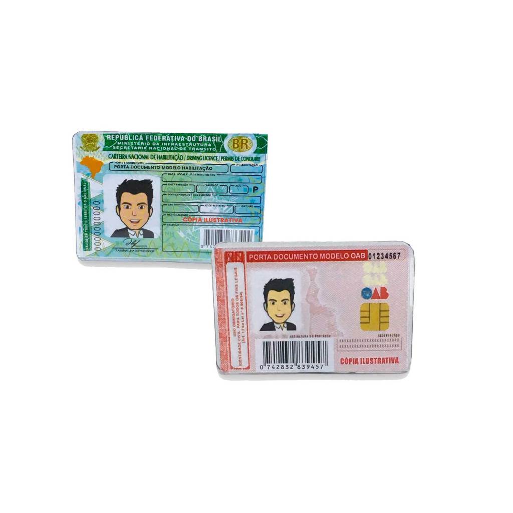 Protetor de documento CNH e OAB Porta documento