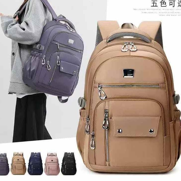 Mochila Grande Casual Escolar Feminina Masculina Nylon Tactel Mochila elegante e versátil