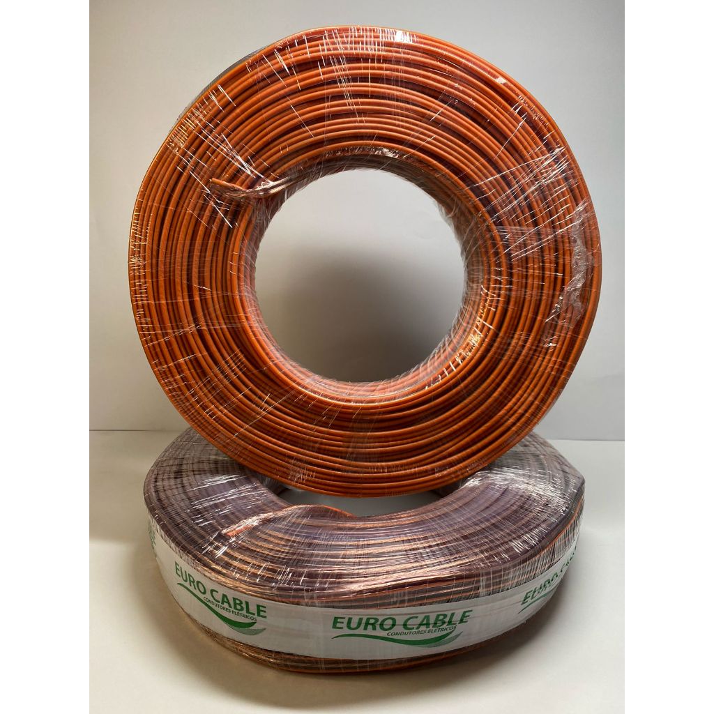 FIO BICOLOR CRISTAL 2X10 (4,00) LARANJA 100M SOM AUTOMOTIVO RESIDENCIAL
