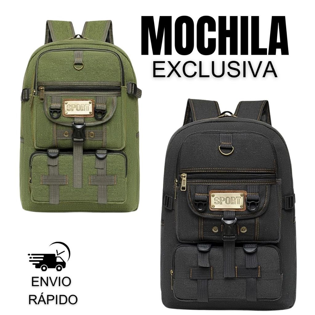 Mochila Lona Média Reforçada Masculina Feminina Camping Trabalho Trilha Faculdade em Oferta na Shopee